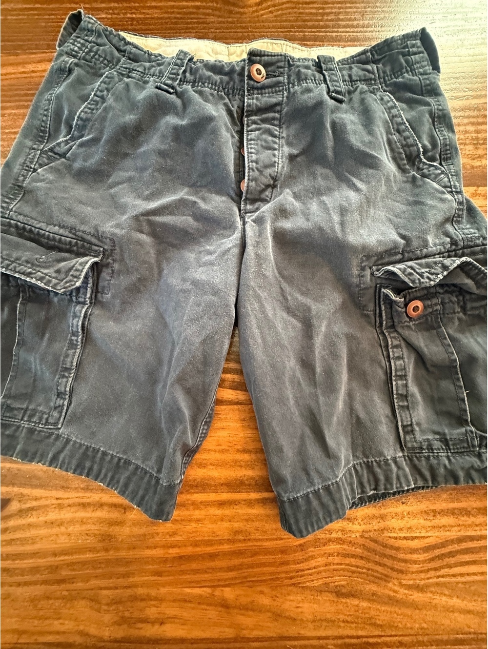 Hollister Men's Navy Blue Cargo Shorts Size 34